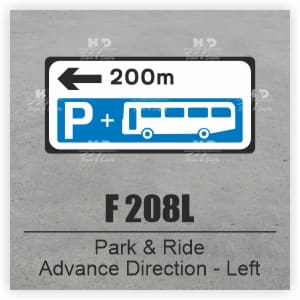 F208L - Park & Ride Advance Direction - Left