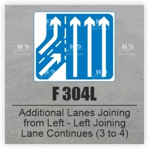 F304L - Additional Lanes Joining from Left, Left Joining Lane Continues (3 to 4)