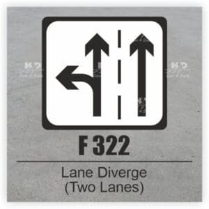F322 - Lane Diverge (Two Lanes)