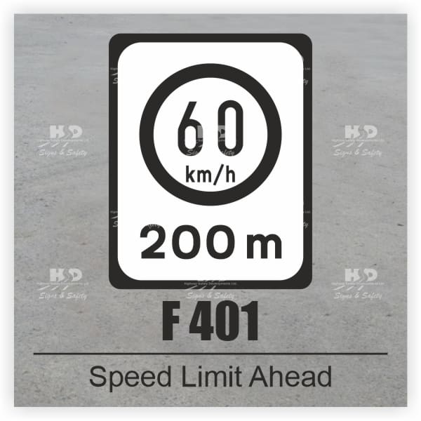 F401 - Speed Limit Ahead