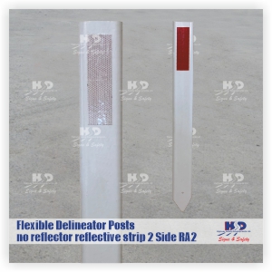 Delineator Post with 2 RA2 Reflective Strips