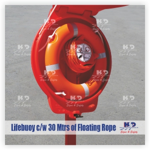 Lifebuoy complete with 30 Mtrs of Floating Rope