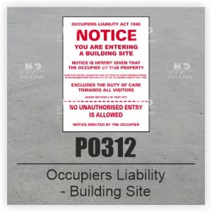 P0312 - Occupiers Liability Building Site