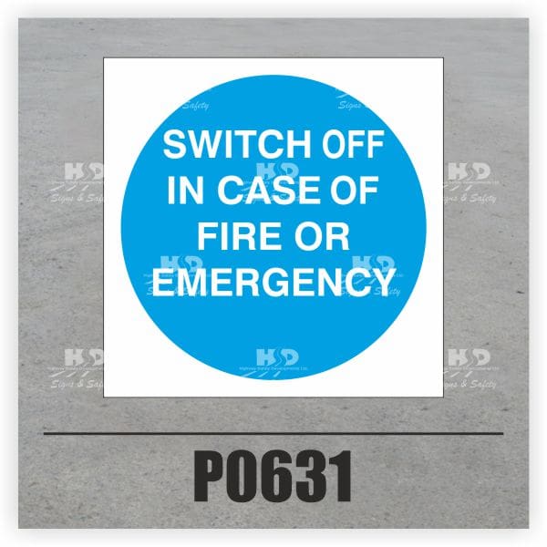 P0631 - Switch Off In Case Of Fire Or Emergency