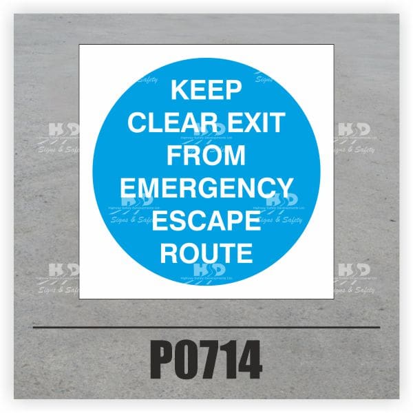 P0714 - Keep Clear Exit From Emergency Escape Route