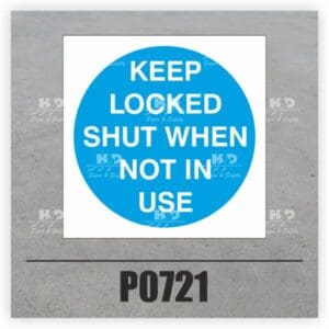 P0721 - Keep Locked Shut When Not In Use