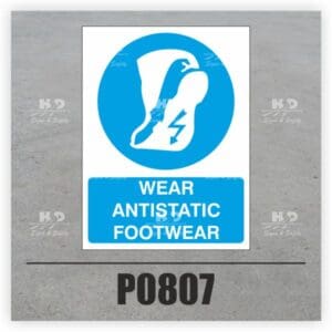 P0807 - Wear Antistatic Footwear