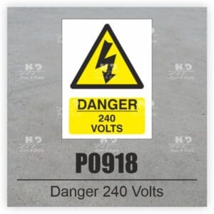 P0918 - Danger 240 Volts