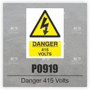 P0919 - Danger 415 Volts