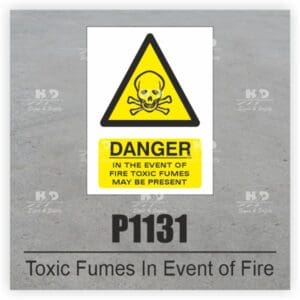 P1131 - Danger In The Event Of Fire Toxic Fumes May Be Present