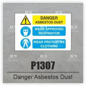P1307 - Danger Asbestos Dust