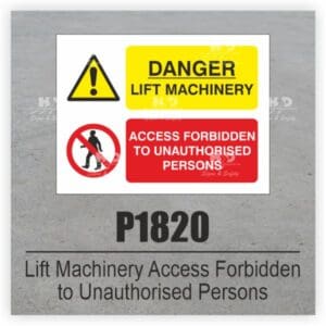 P1820 - Lift Machinery Access Forbidden To Unauthorised Persons