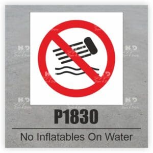 P1830 - No Inflatables on Water