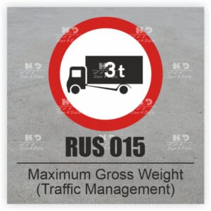 RUS015 - Maximum Gross Weight (Traffic Management) 12.5t