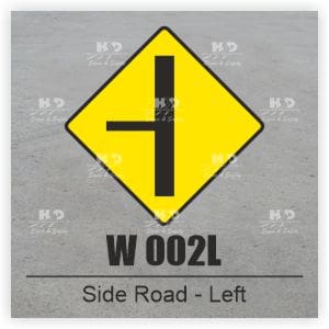 W002L - Side Road on Left - Junction with Road of Lesser Importance