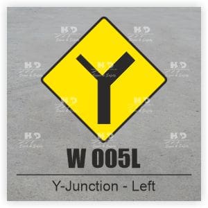 W005L - Y-Junction with Road of Lesser Importance - Left