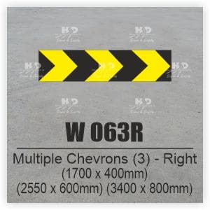 W063R - Multiple Chevrons (Three) (to Right)