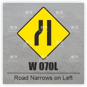 W070L - Road Narrows on Left