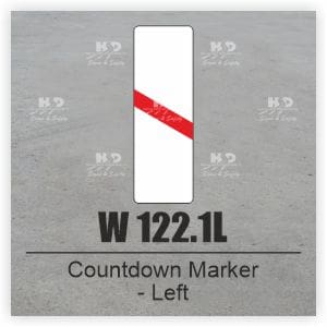 W122.1L - Level Crossing Countdown Markers (1 Bar) - Left