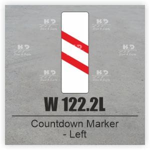 W122.2L - Level Crossing Countdown Markers (2 Bars) - Left