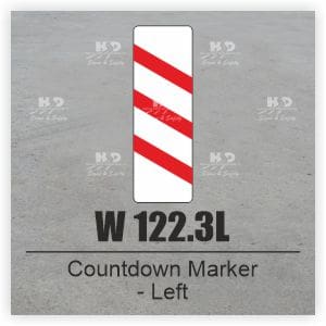 W122.3L - Level Crossing Countdown Markers (3 Bars) - Left